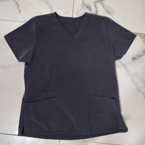 scrub top gray